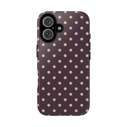 Purple with Yellow Dot Pattern Phone Case