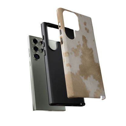 Elegant Champagne Cow Print Phone Case