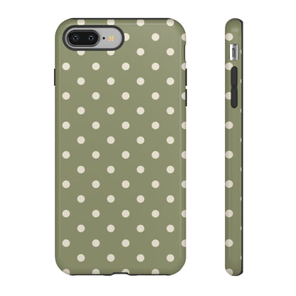 Green & White Dot Pattern Phone Case