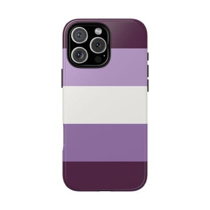 iPhone 16 Pro Max / Glossy Phone Case - Purple Stripe Pattern Phone Case