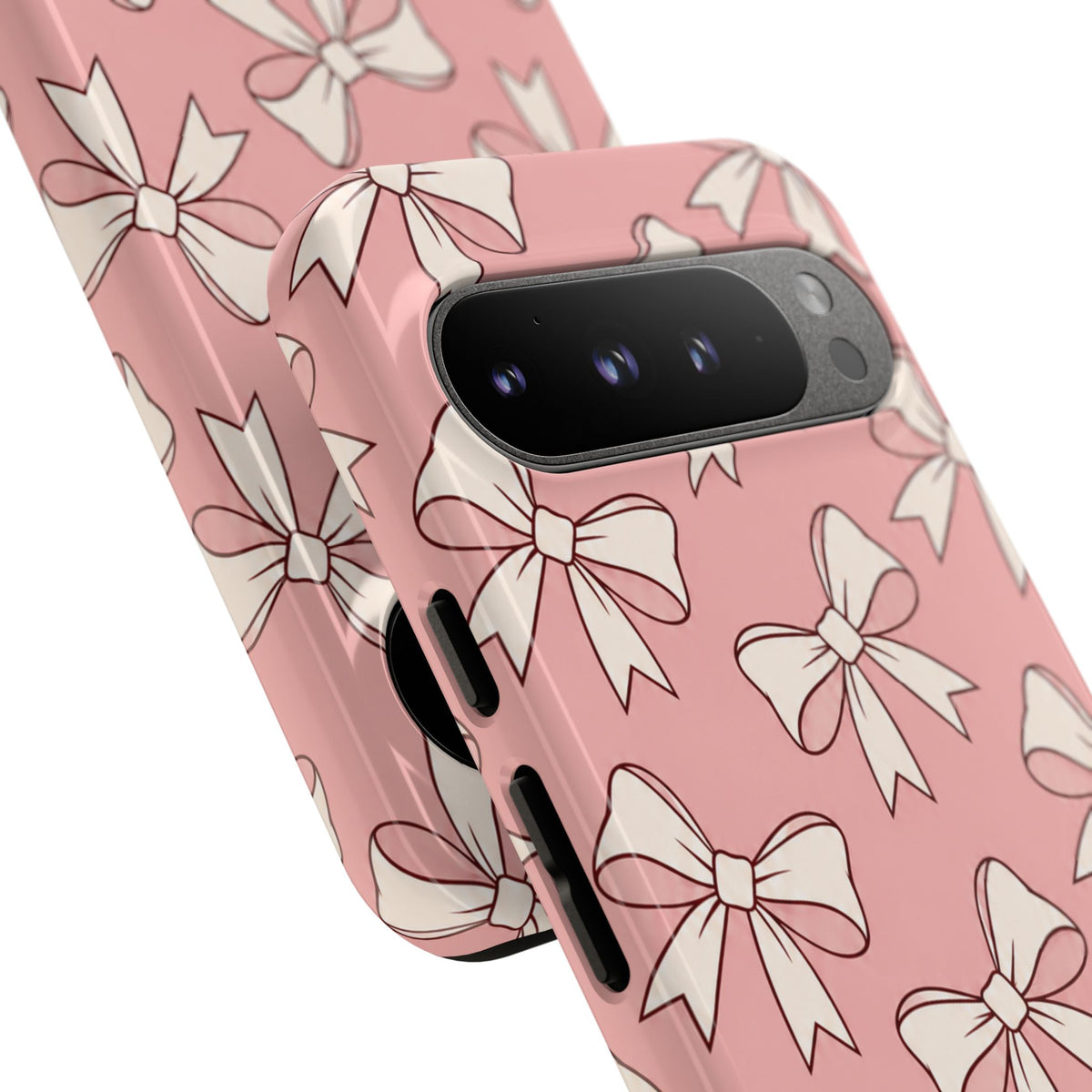 Chic Blush Pink Bow Pattern Phone Case