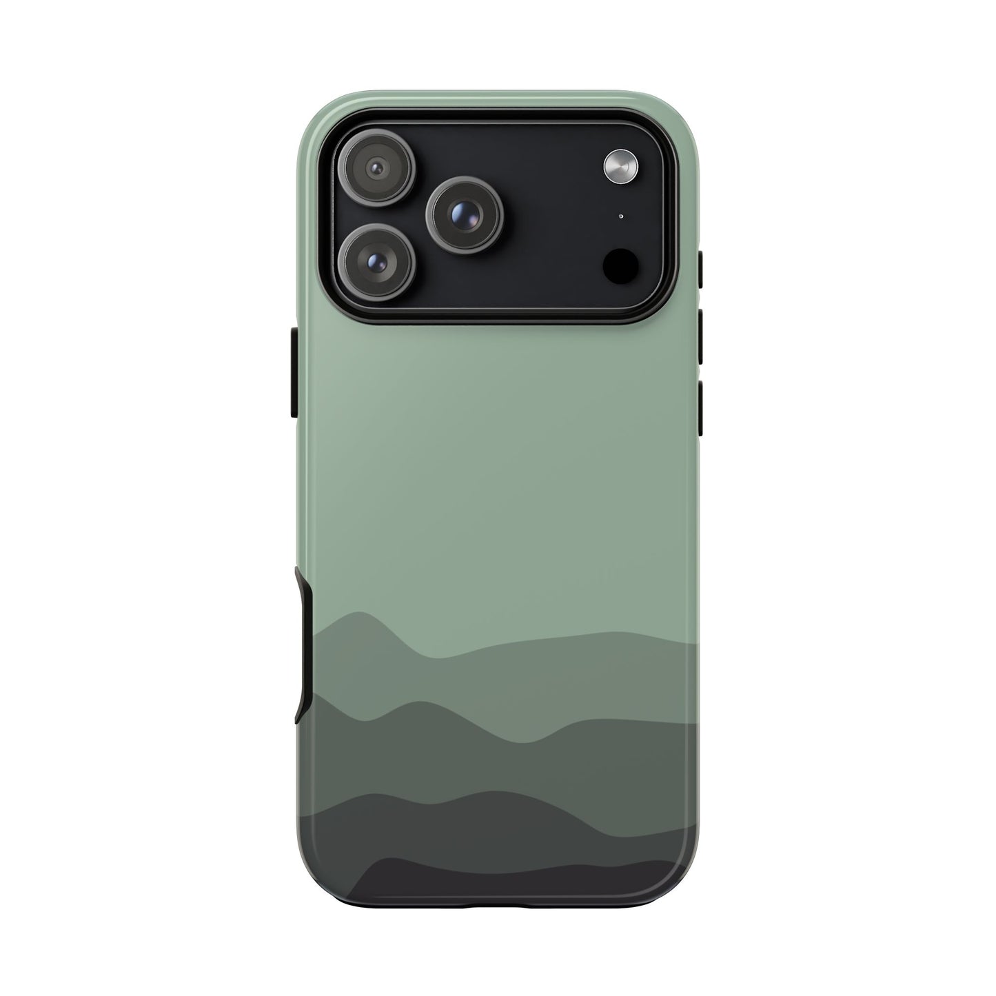Green Abstract Waves Protective Phone Case - Green Phone Case - iPhone 17 Pro Max / Glossy