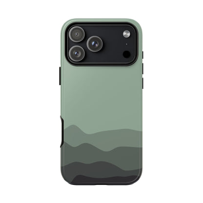 Green Abstract Waves Protective Phone Case - Green Phone Case - iPhone 17 Pro Max / Glossy