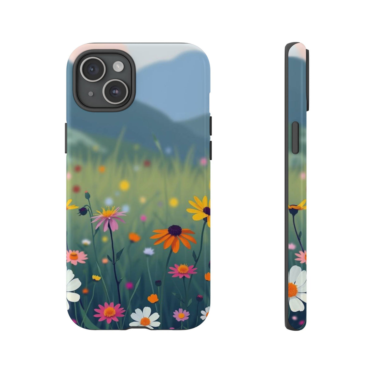 Vibrant Meadow Design Phone Case - Multicolor Phone Case - iPhone 15 Plus / Glossy