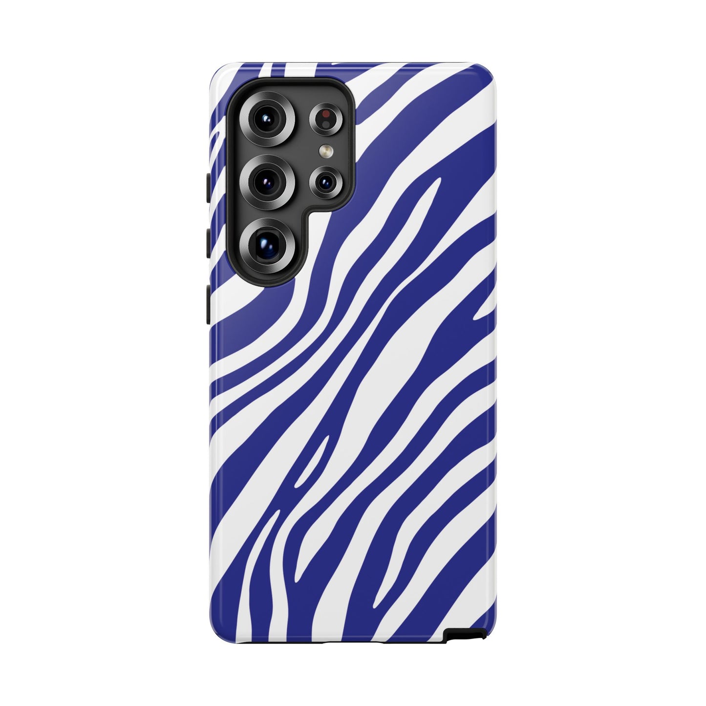 Modern Electric Blue Zebra Print Phone Case