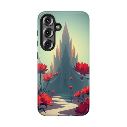 Samsung Galaxy S25 / Glossy Phone Case - Gothic Alien Garden Design Phone Case