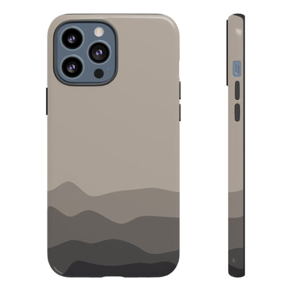 Beige Abstract Waves Protective Phone Case - Beige Phone Case - iPhone 13 Pro Max / Glossy