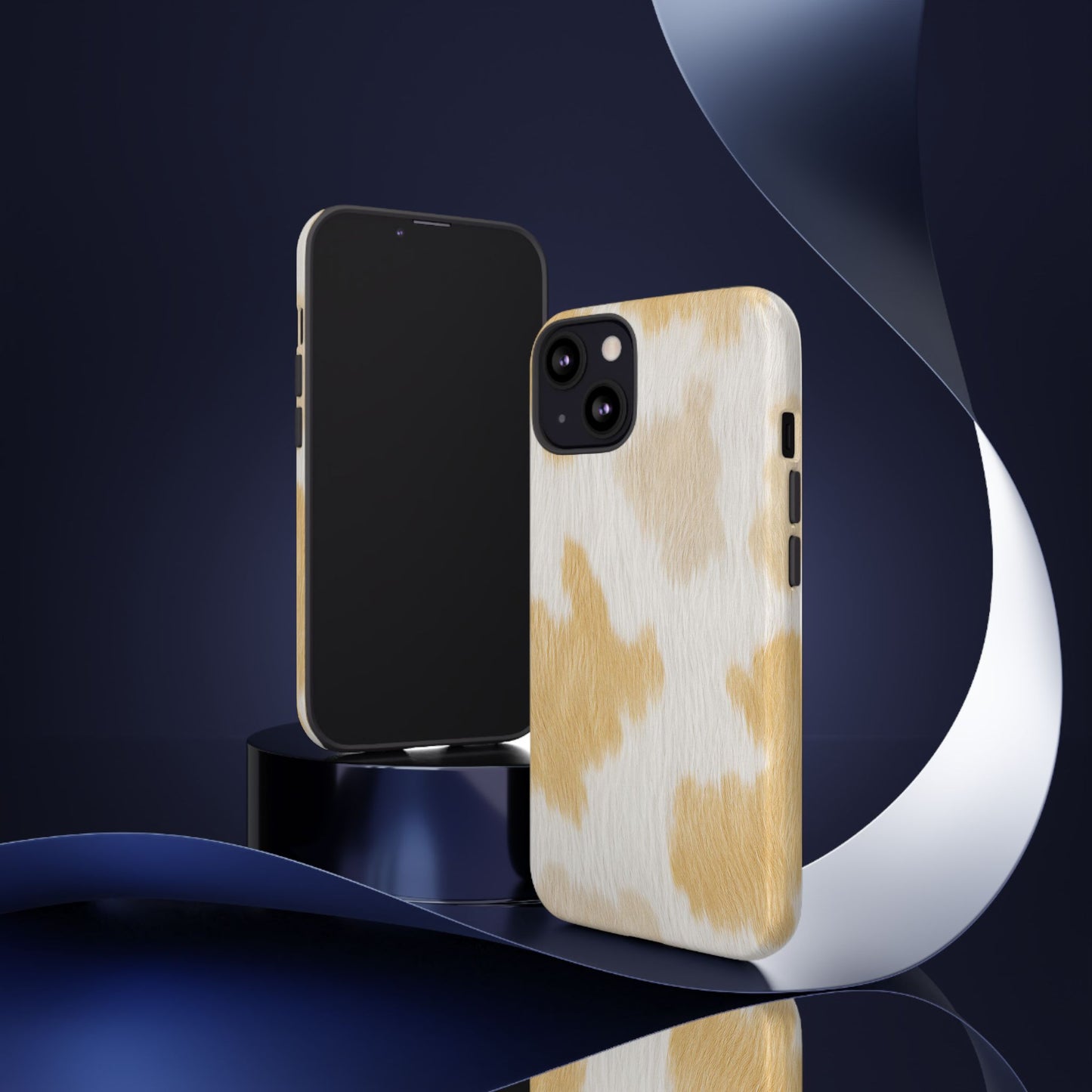 Golden Honey Cow Print Phone Case