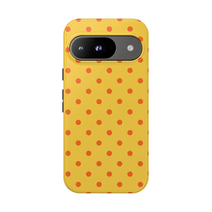 Trendy Yellow & Orange Dot Pattern Phone Case