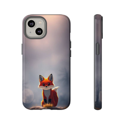 iPhone 14 / Glossy Phone Case - Cute Gothic Fox Design Phone Case