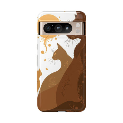 Google Pixel 8 Pro / Glossy Phone Case - Abstract Cat Pattern Design Phone Case