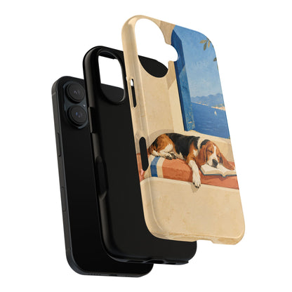 Basset Hound Unfinished Chapter Phone Case - Multicolor Phone Case