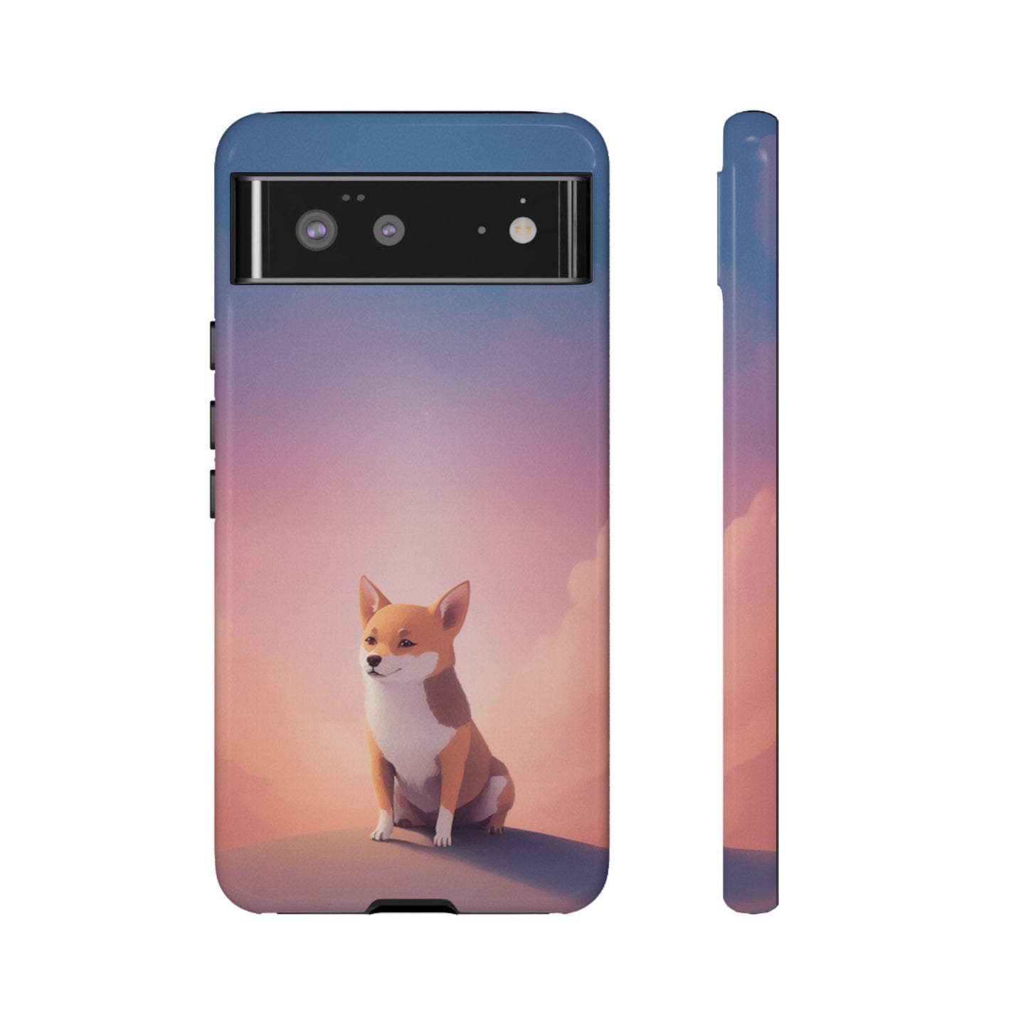 Google Pixel 6 / Glossy Phone Case - Cute Dog & Cloud Design ’Good Doggo’ Phone Case