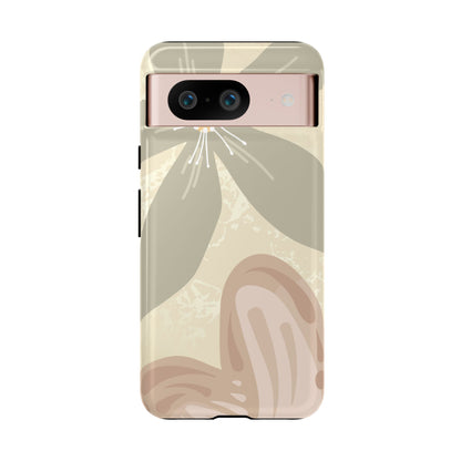Hibiscus Heart Pattern Phone Case - Beige Phone Case - Google Pixel 8 / Glossy