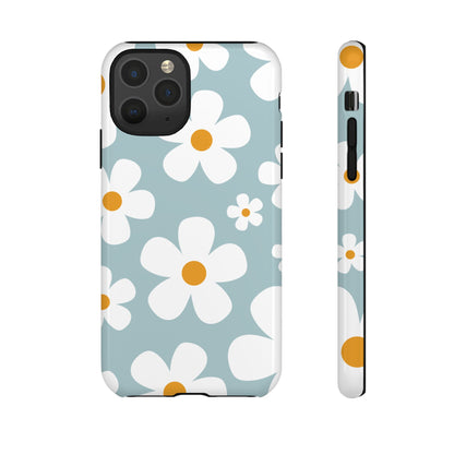 Cute Blue Daisy Pattern Phone Case - Blue Phone Case - iPhone 11 Pro / Glossy