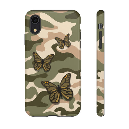 iPhone XR / Glossy Phone Case - Green Butterfly Camo Phone Case