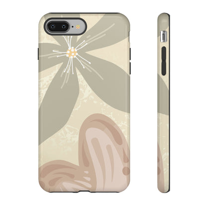 iPhone 8 Plus / Glossy Phone Case - ’Hibiscus Heart Pattern’ Phone Case