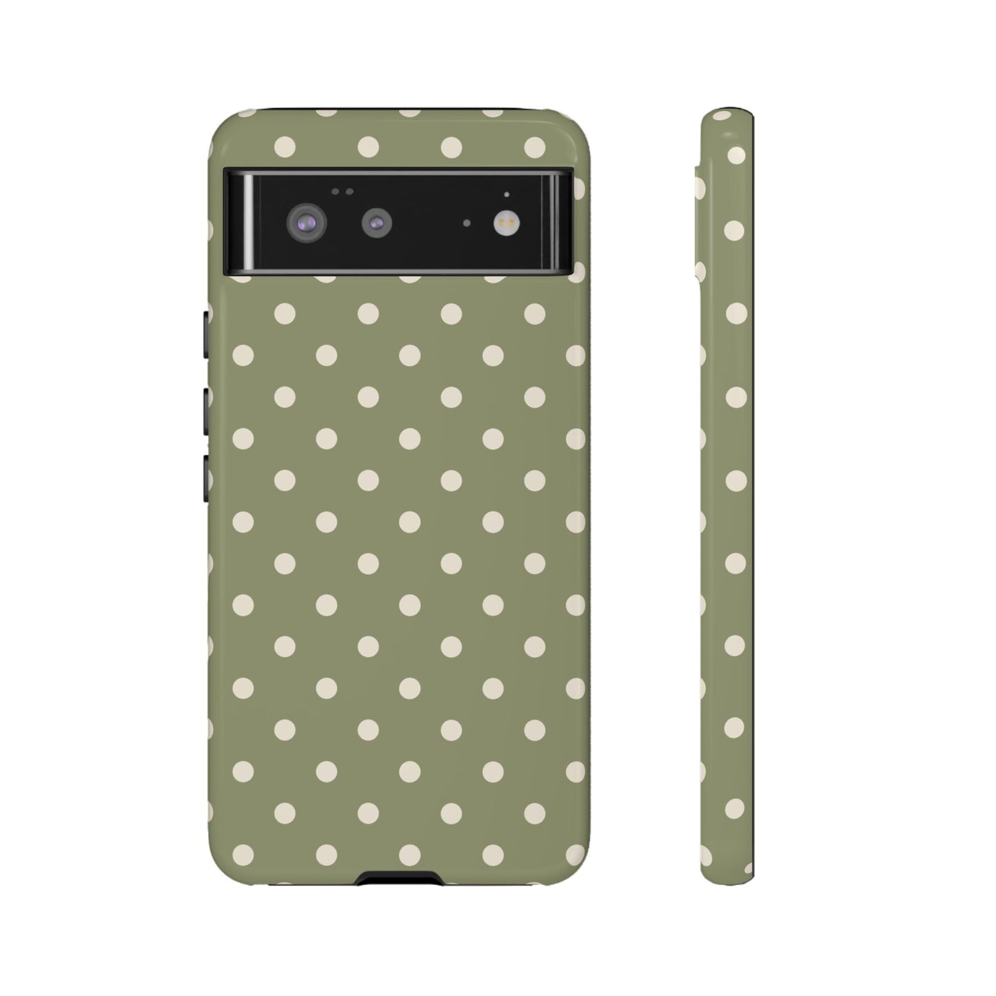Green & White Dot Pattern Phone Case