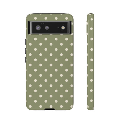Green & White Dot Pattern Phone Case