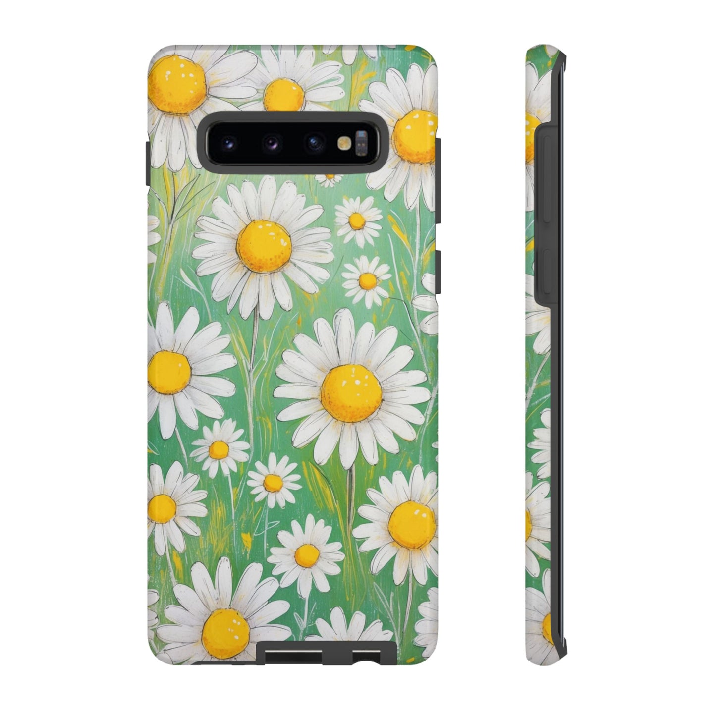 Samsung Galaxy S10 Plus / Glossy Phone Case - Daisies Floral Pattern 4 Phone Case