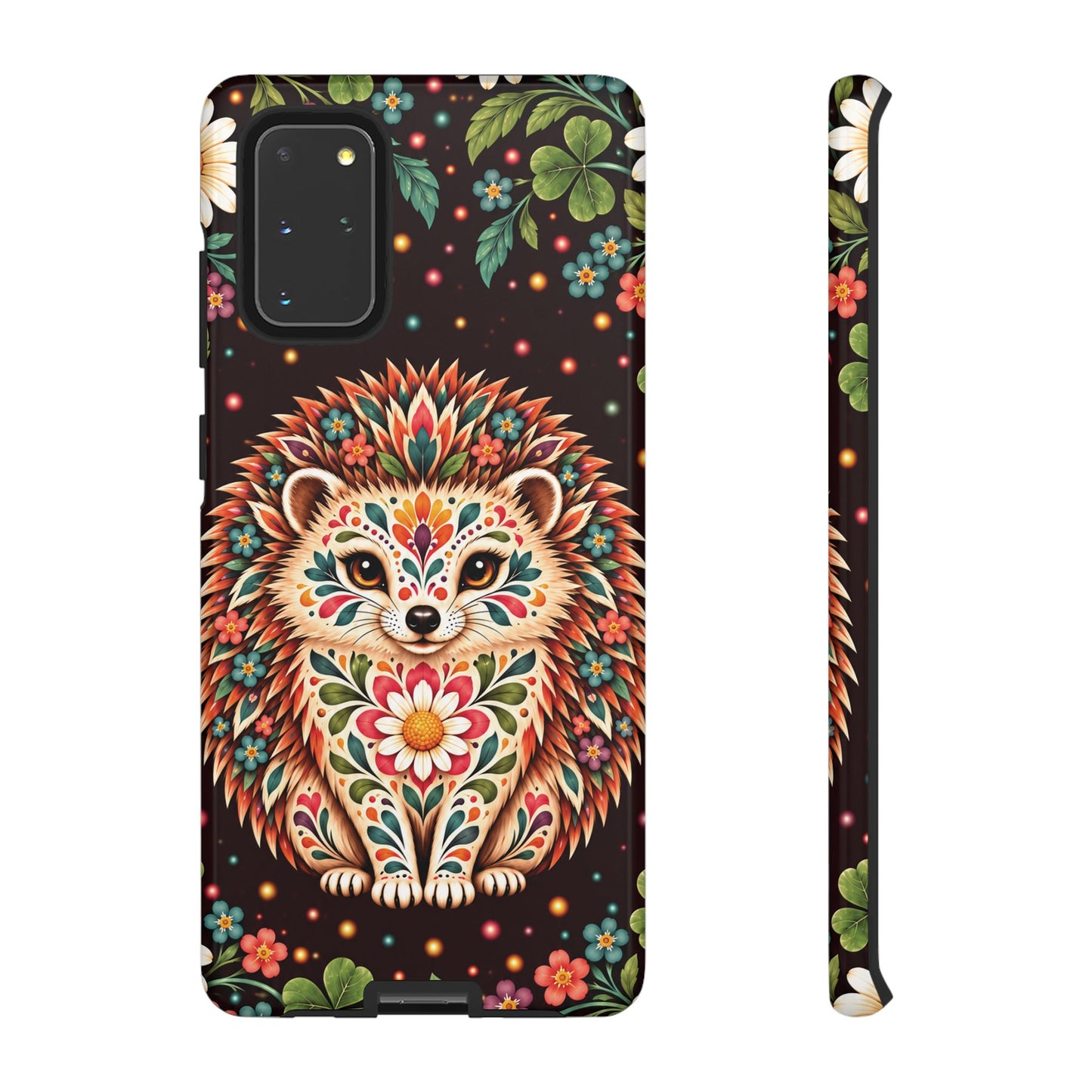 Vibrant Terracotta and Teal Calavera Hedgehog Phone Case - Multicolor Phone Case - Samsung Galaxy S20+ / Glossy