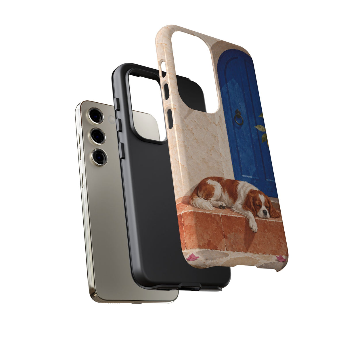 Cavalier King Charles Spaniel Blue Door Siesta Phone Case - Multicolor Phone Case