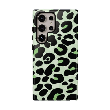 Chic Sage Leopard Print Phone Case