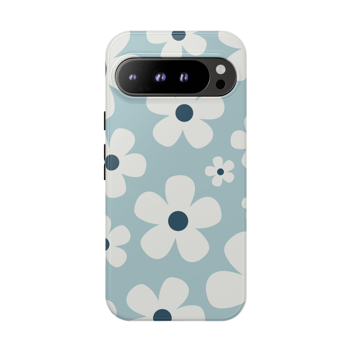 Cute Light Blue Daisy Pattern Phone Case - Blue Phone Case - Google Pixel 9 Pro XL / Glossy