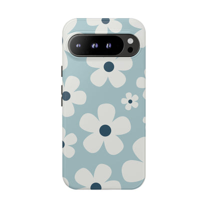 Cute Light Blue Daisy Pattern Phone Case - Blue Phone Case - Google Pixel 9 Pro XL / Glossy