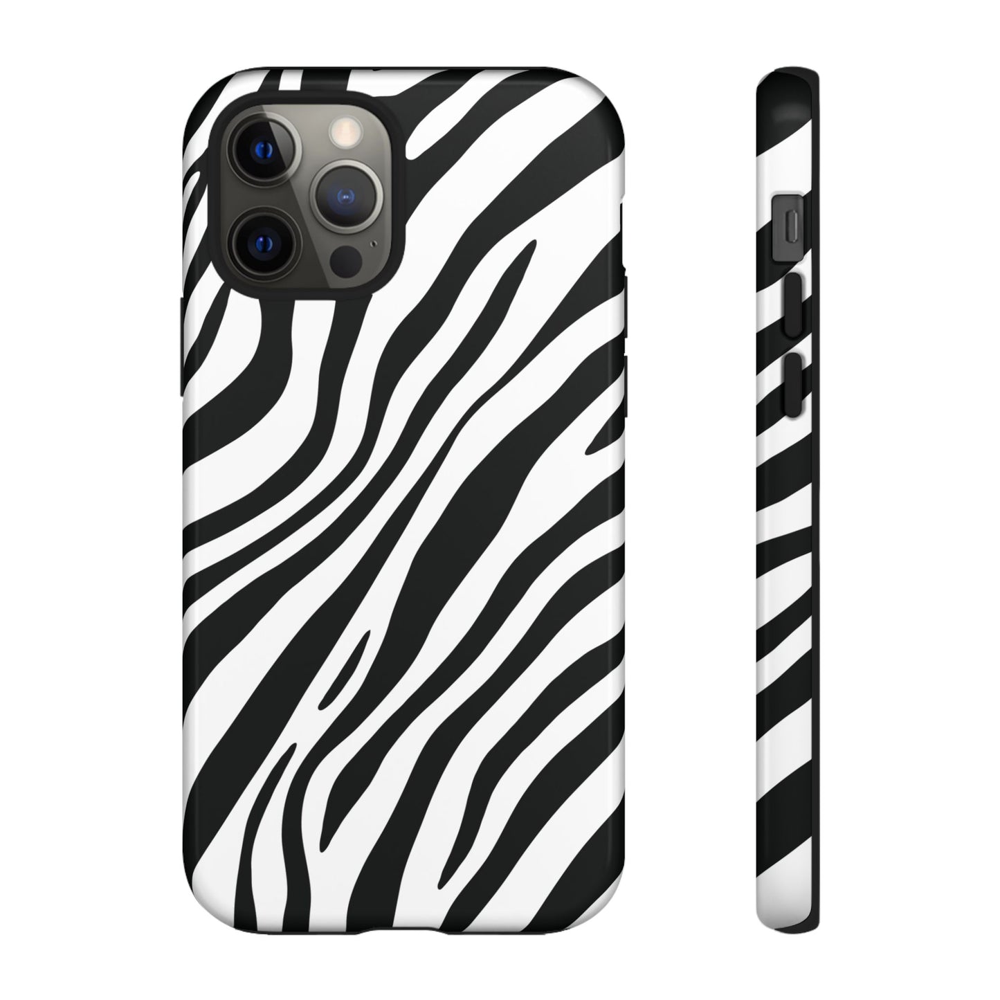 Modern Monochrome Zebra Print Phone Case