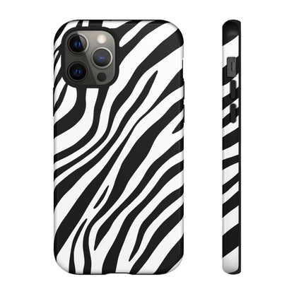 Modern Monochrome Zebra Print Phone Case