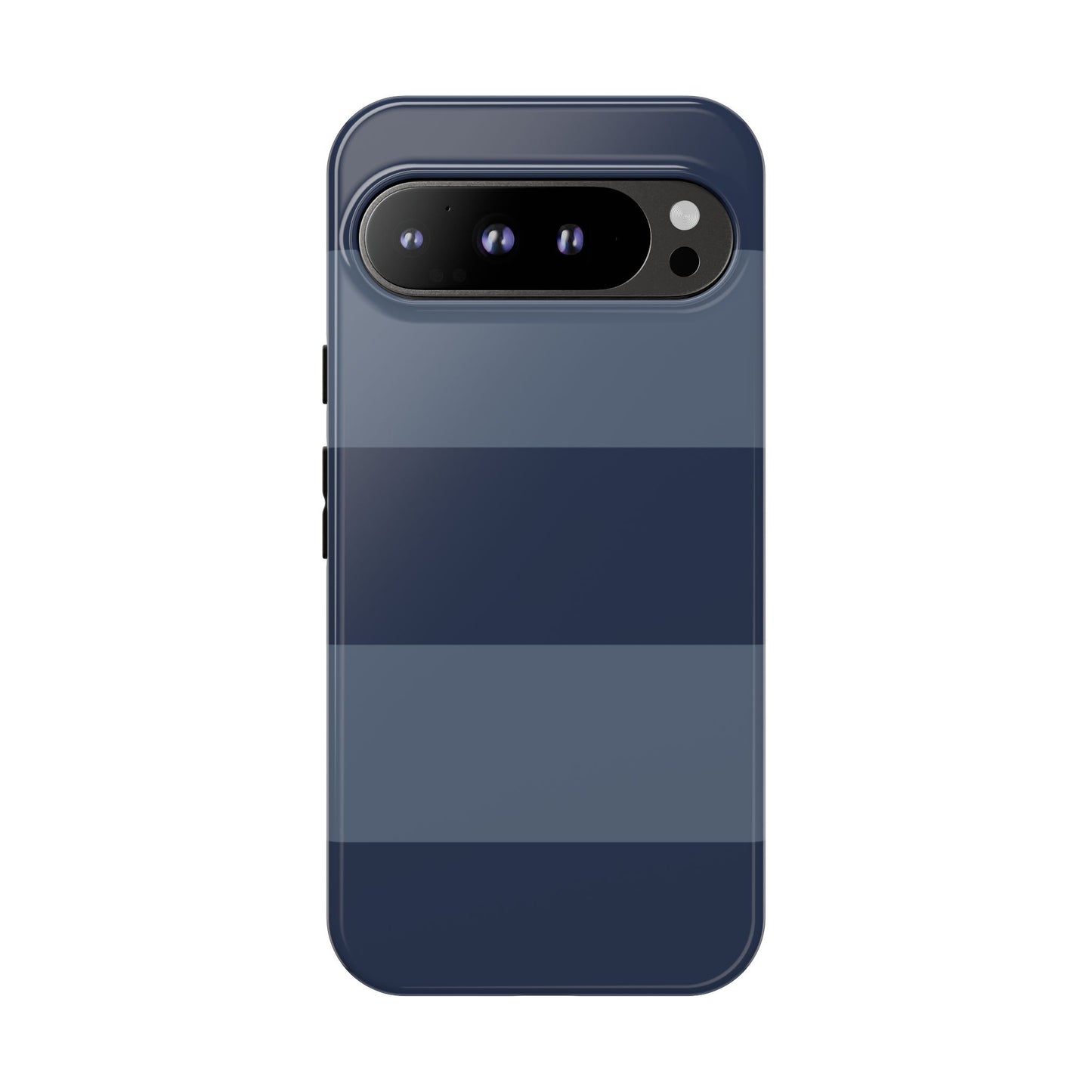Dark Blue Horizontal Stripe Pattern Phone Case - Blue Phone Case - Google Pixel 9 Pro XL / Glossy
