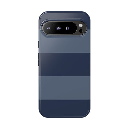 Dark Blue Horizontal Stripe Pattern Phone Case - Blue Phone Case - Google Pixel 9 Pro XL / Glossy