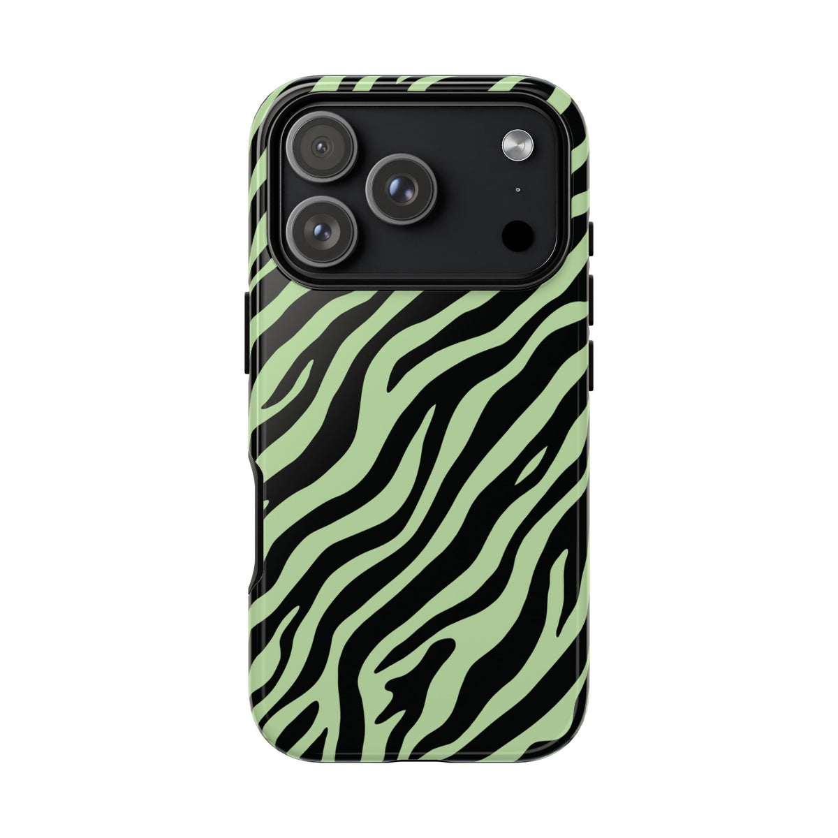 Stylish Mint Zebra Print Phone Case - Green Phone Case - iPhone 18 Pro / Glossy