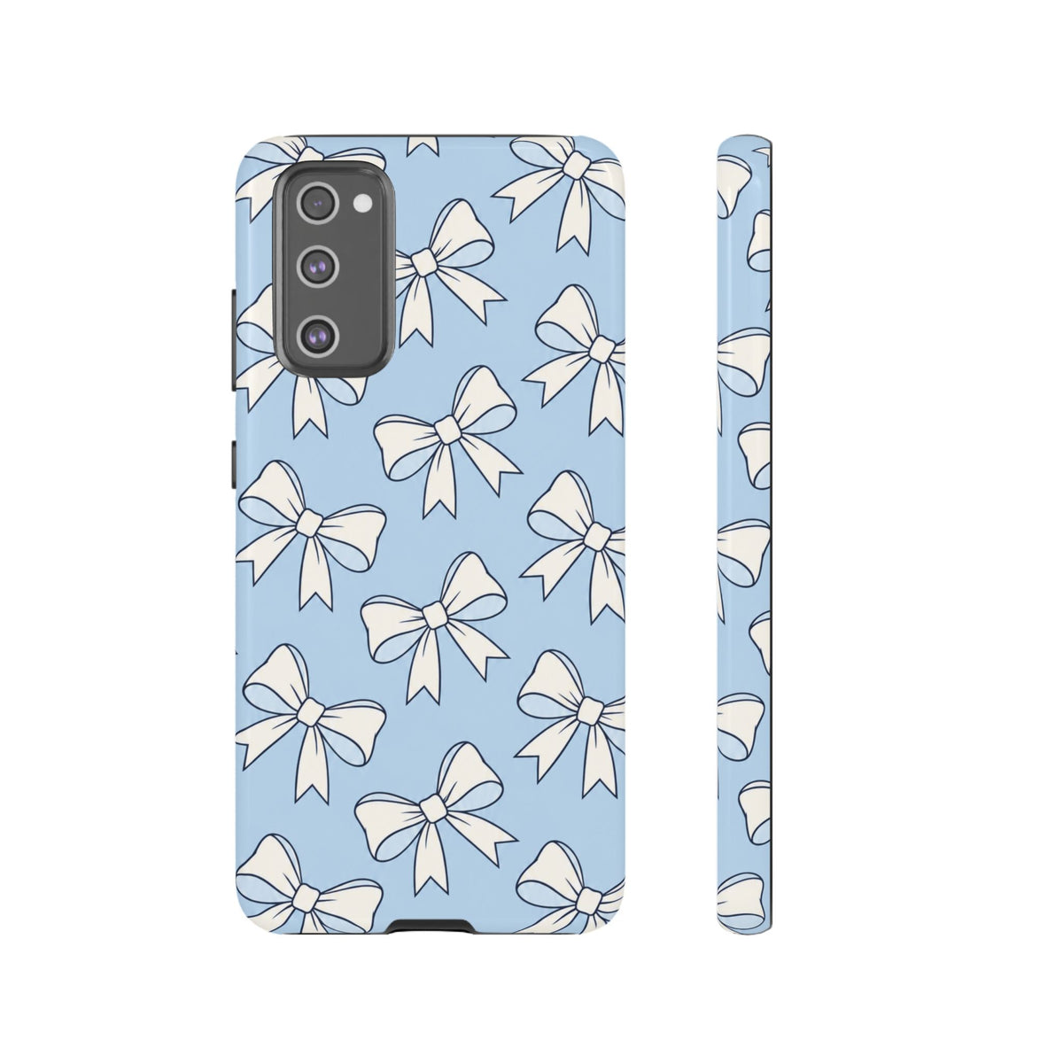 Chic Powder Blue Bow Pattern Phone Case