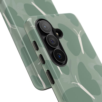 Minimalist Mint Green Butterfly Pattern Phone Case - Green Phone Case