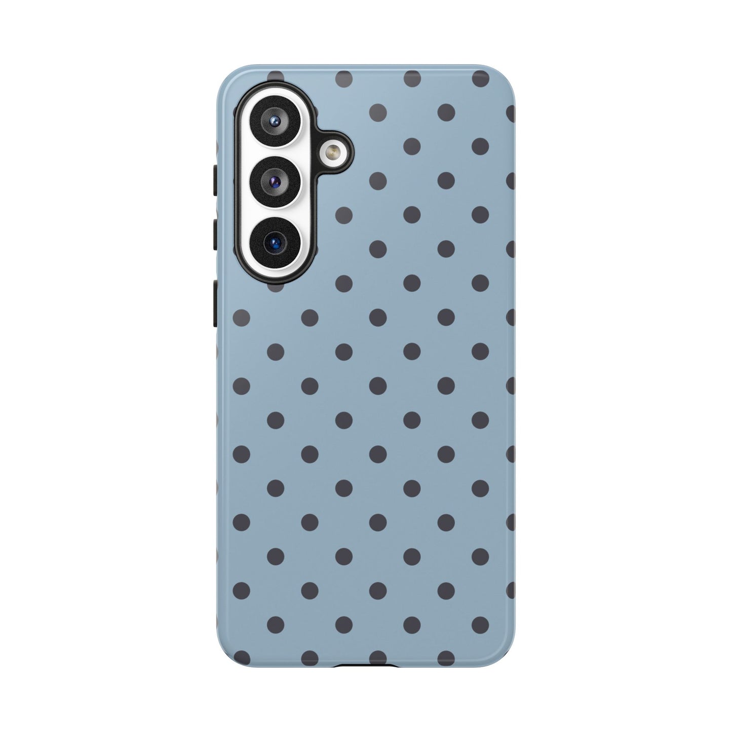 Light Blue with Dark Blue Dot Pattern Phone Case