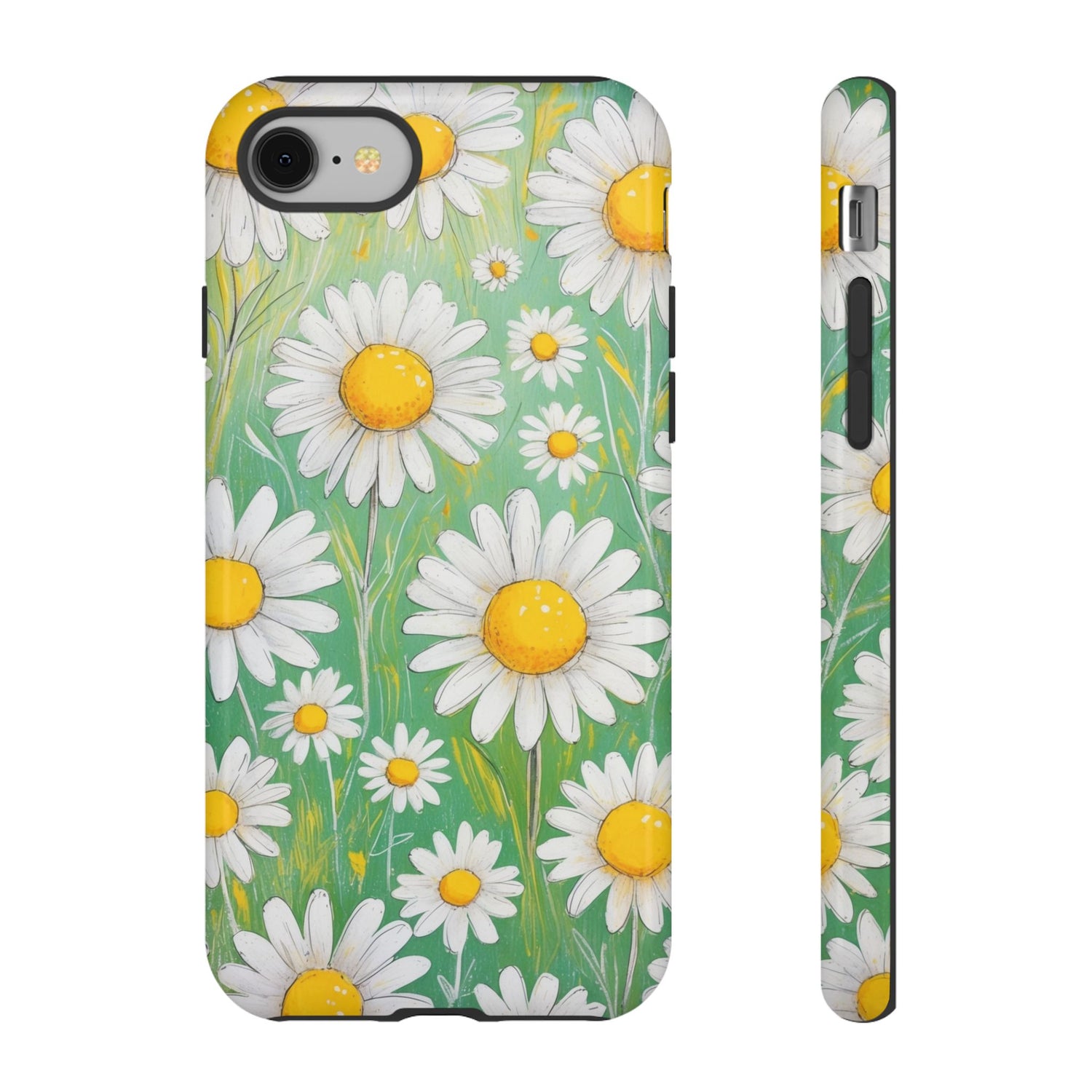 iPhone 8 / Glossy Phone Case - Daisies Floral Pattern 4 Phone Case