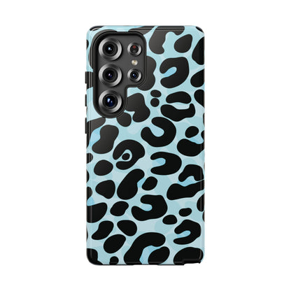 Cool Aqua Leopard Print Phone Case