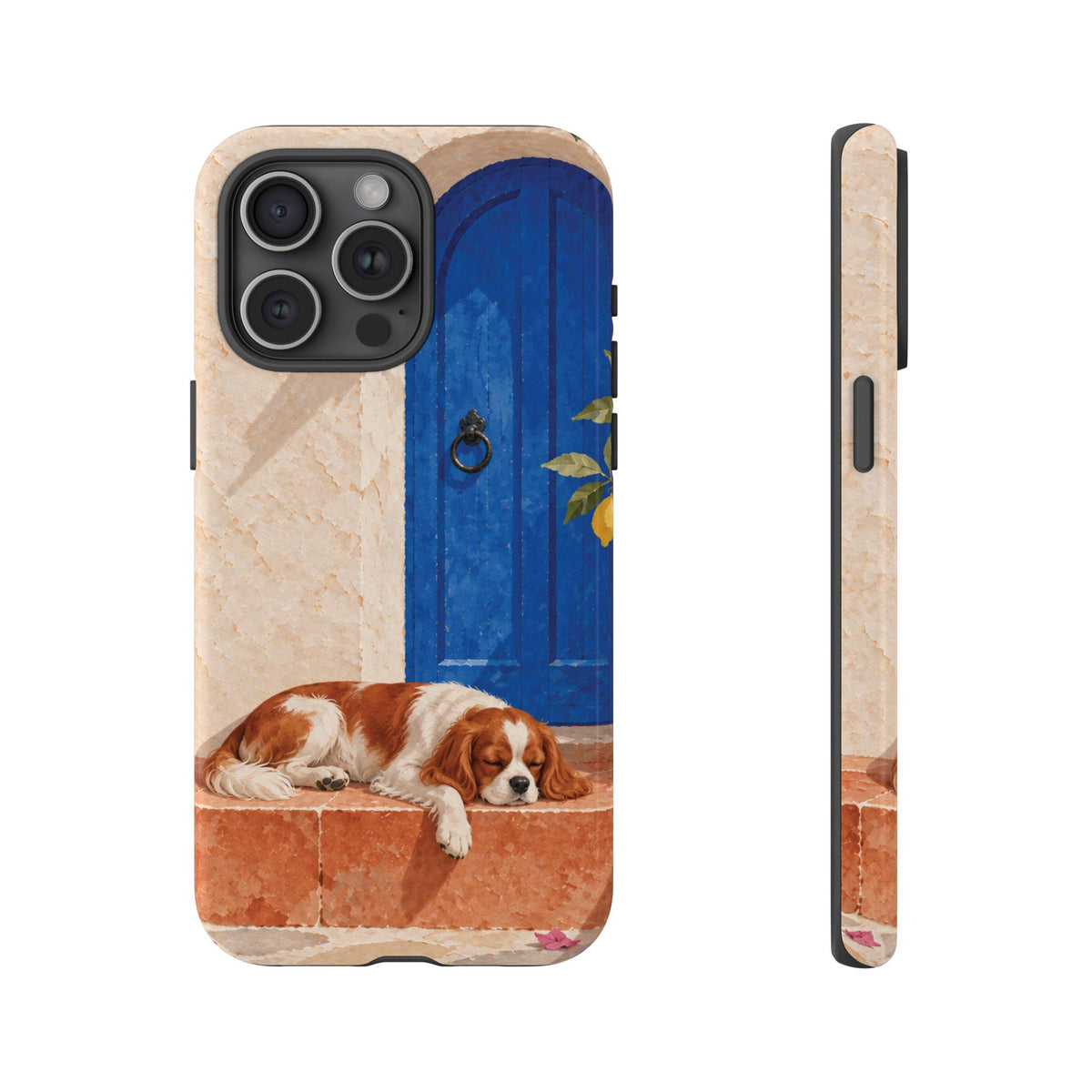 Cavalier King Charles Spaniel Blue Door Siesta Phone Case - Multicolor Phone Case - iPhone 15 Pro Max / Glossy