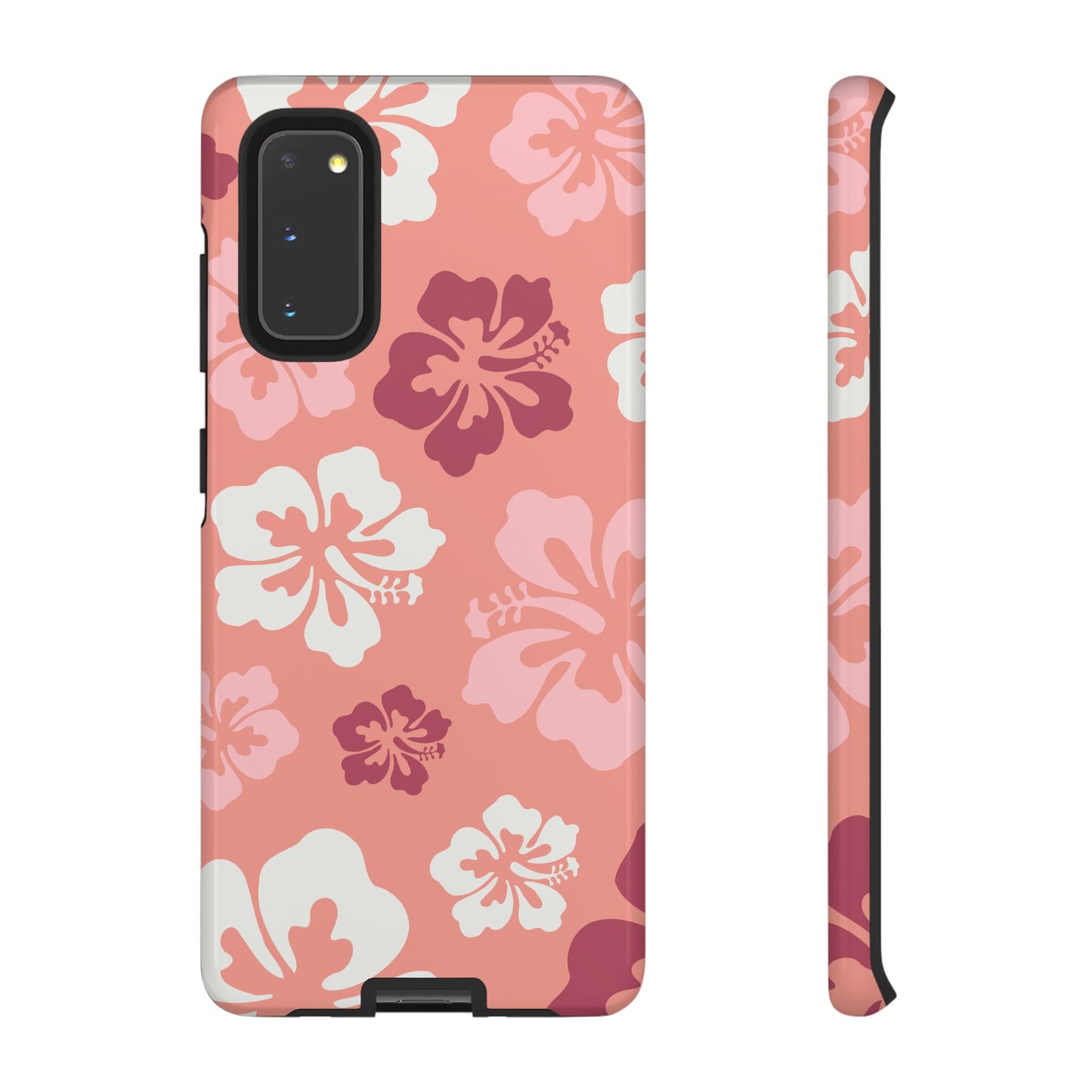 Samsung Galaxy S20 / Glossy Phone Case - ’Pink Hibiscus Retro Pattern #3’ Phone Case