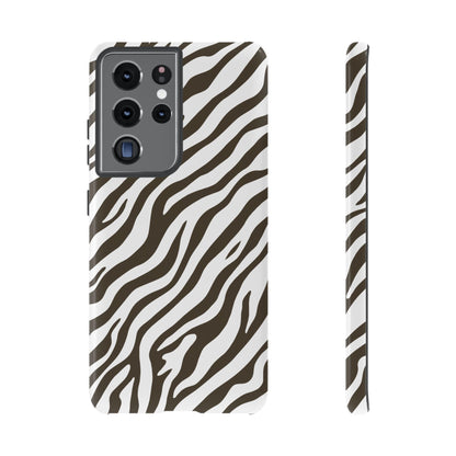Stylish Mocha Zebra Print Phone Case
