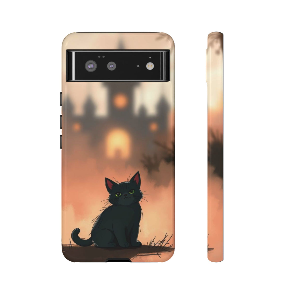 Cute Gothic Cat Design Phone Case - Multicolor Phone Case - Google Pixel 6 / Glossy