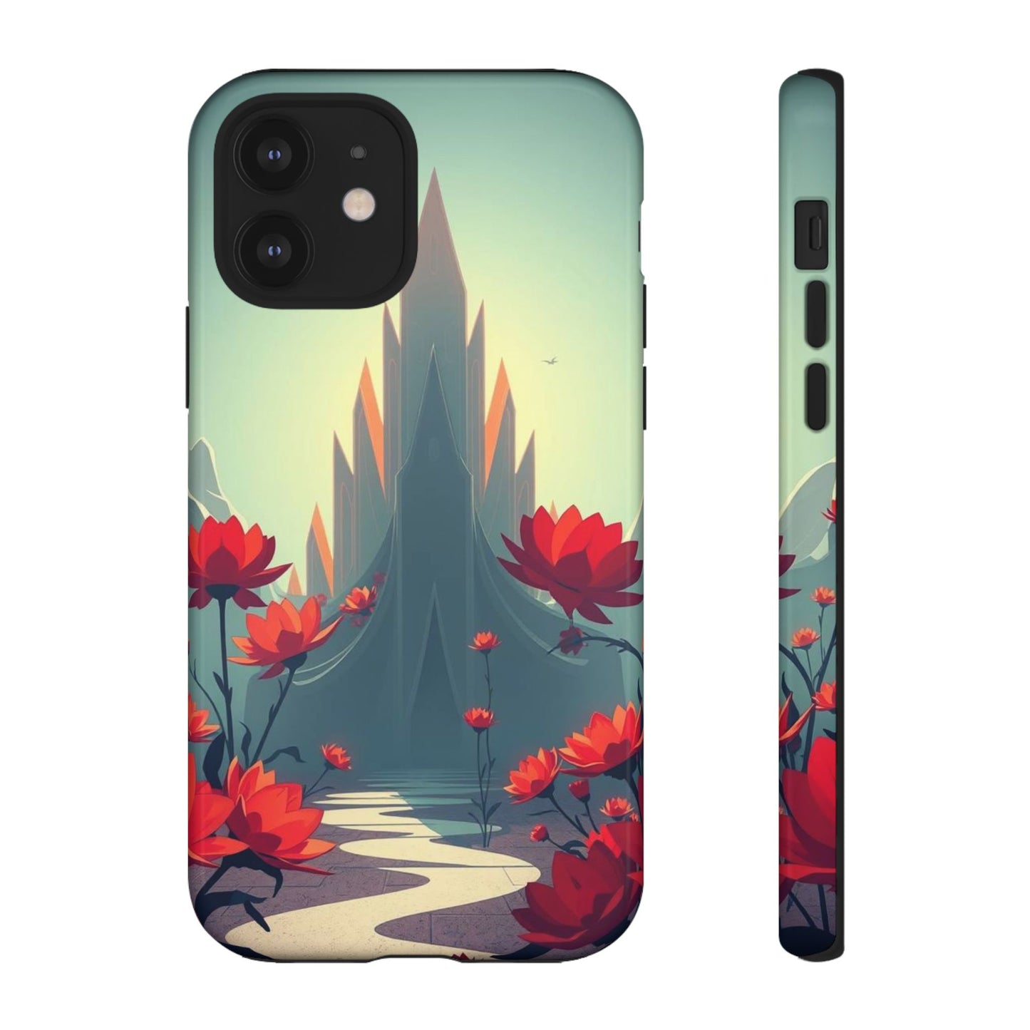 iPhone 12 / Glossy Phone Case - Gothic Alien Garden Design Phone Case