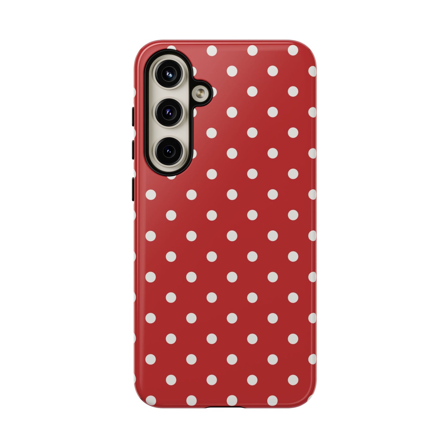 Red with White Dot Pattern Phone Case