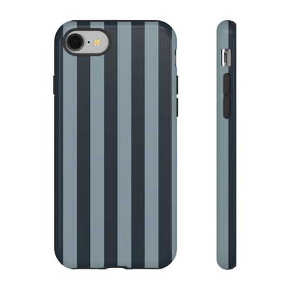 Dark Blue Stripe Pattern Phone Case - Blue Phone Case - iPhone 8 / Glossy