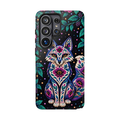 Vibrant Purple and Teal Calavera Fox Phone Case - Multicolor Phone Case - Samsung Galaxy S26 Ultra / Glossy