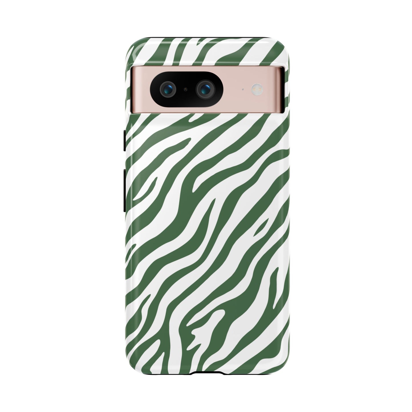 Stylish Sage Zebra Print Phone Case