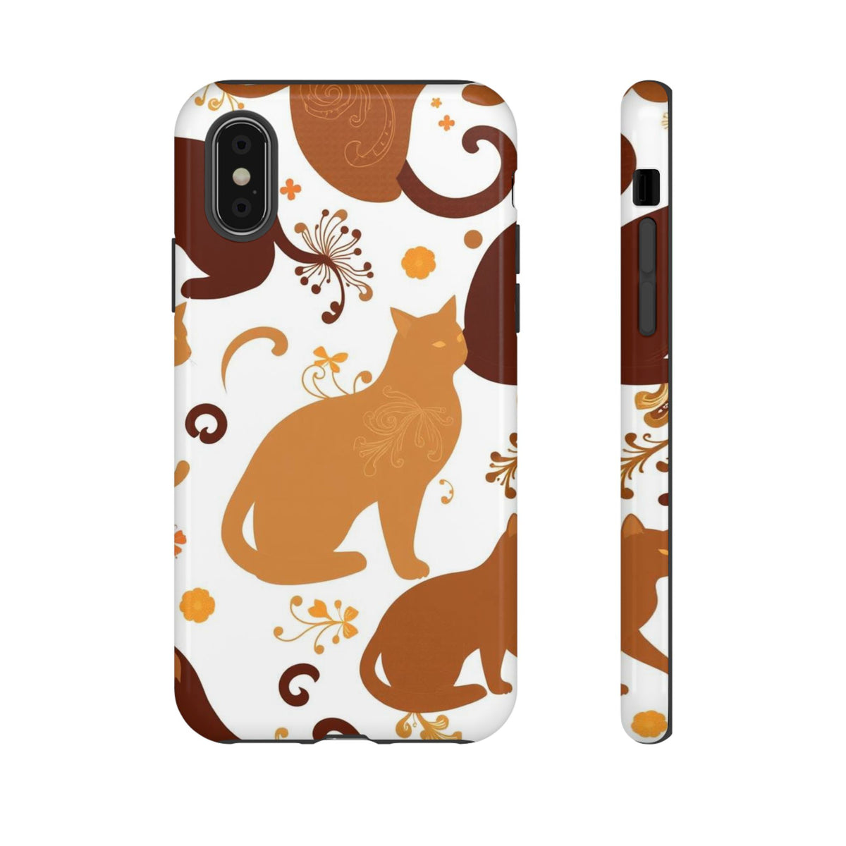 Abstract Cat Pattern Phone Case - Multicolor Phone Case - iPhone XS / Glossy