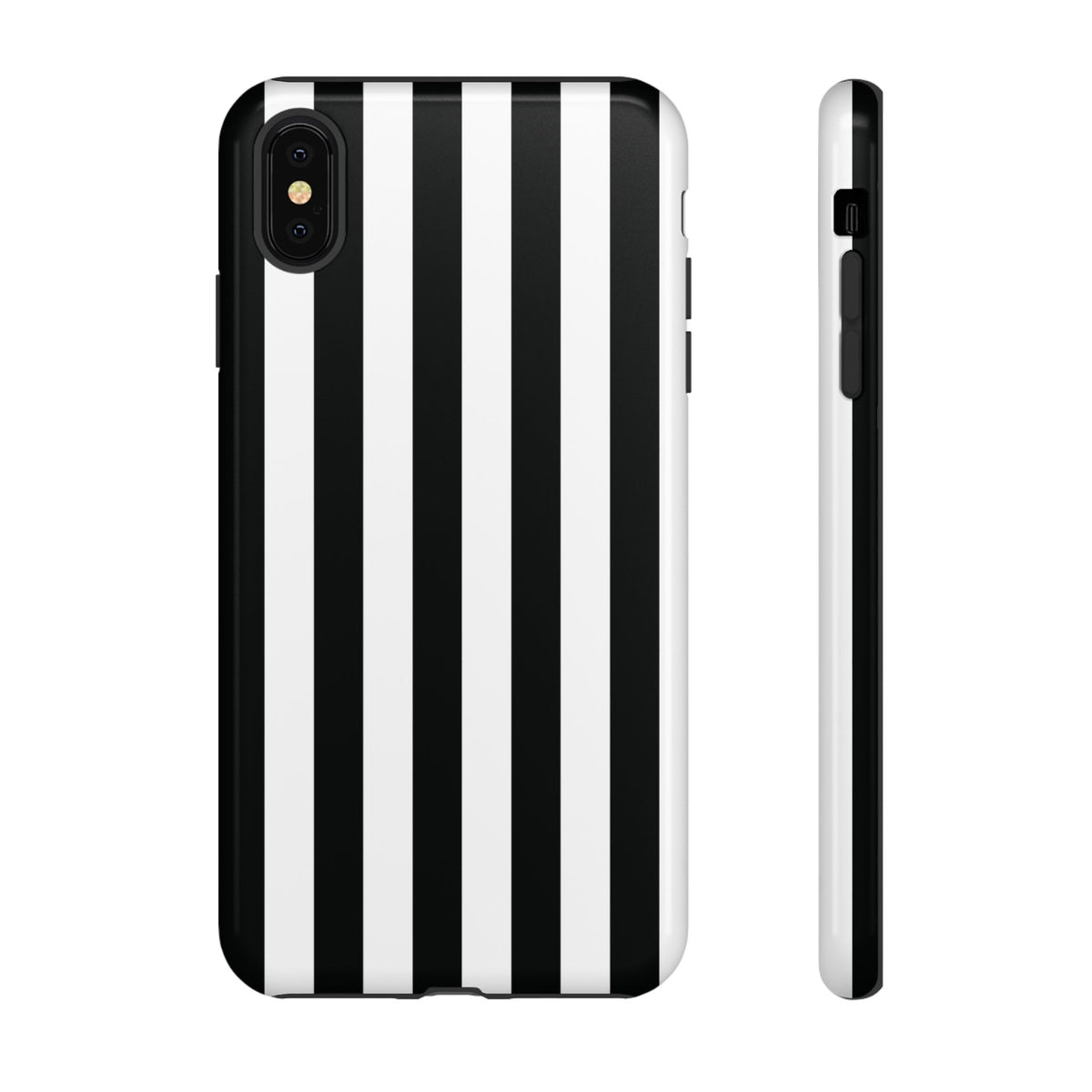 Simple Black & White Stripe Pattern Phone Case - White Phone Case - iPhone XS MAX / Glossy